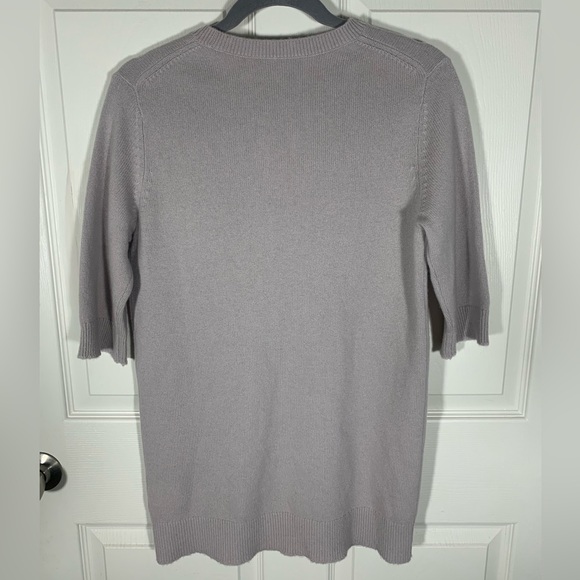 Vince Crew Neck 3/4 Sleeve 100% Cashmere Pullover Tunic Sweater Top Size Small - Picture 2 of 8